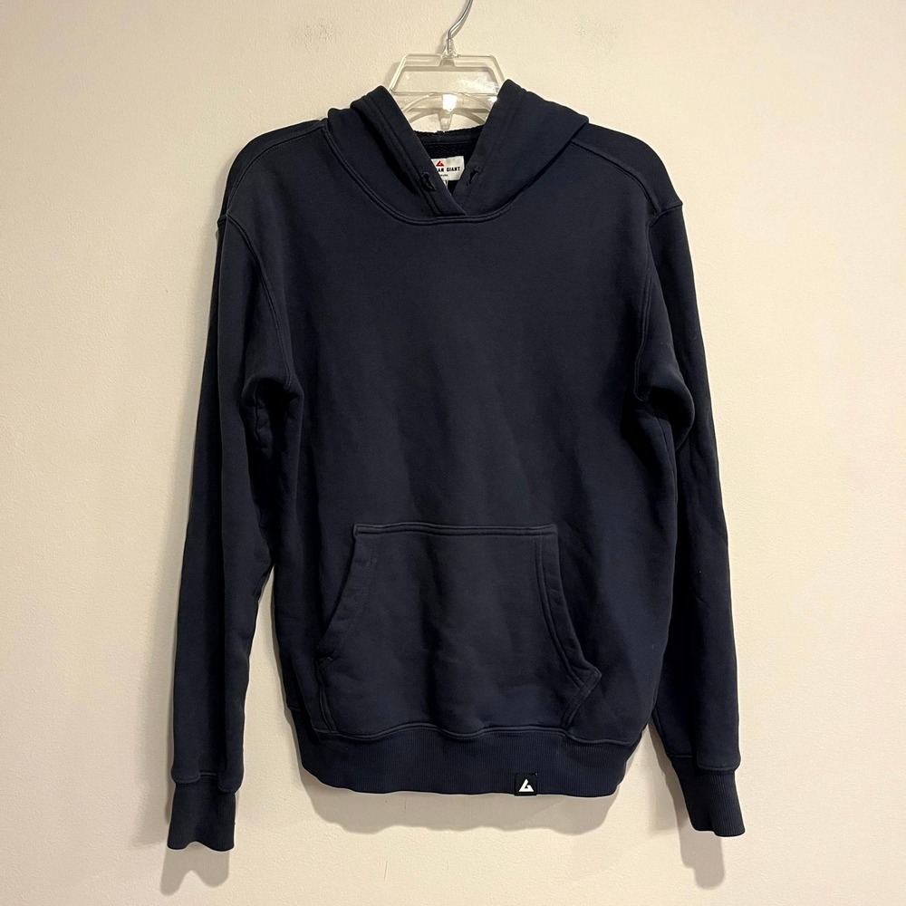American Giant Sweatshirt Hoodie Navy Blue Pullover French Terry Men Small